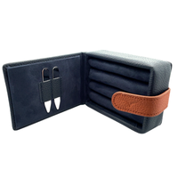 Leather Cufflink Wallet - Blue