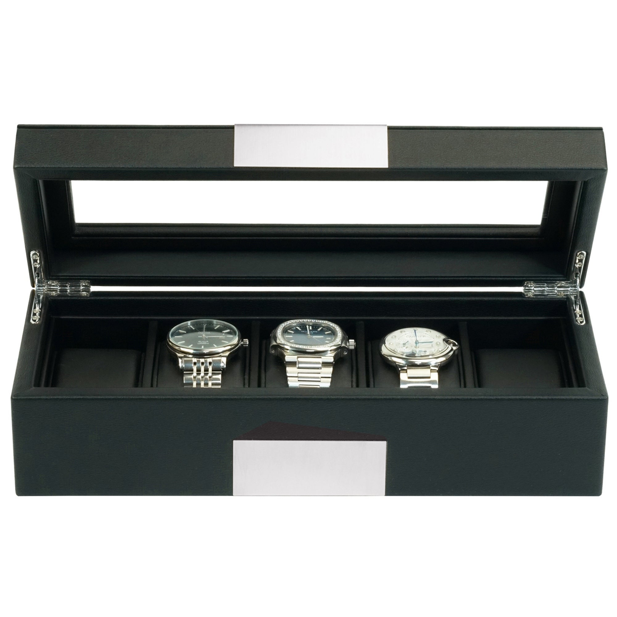 5 Slots Leather Watch Box