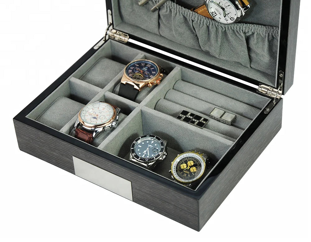 Wenge Wooden Cufflink Watch Box