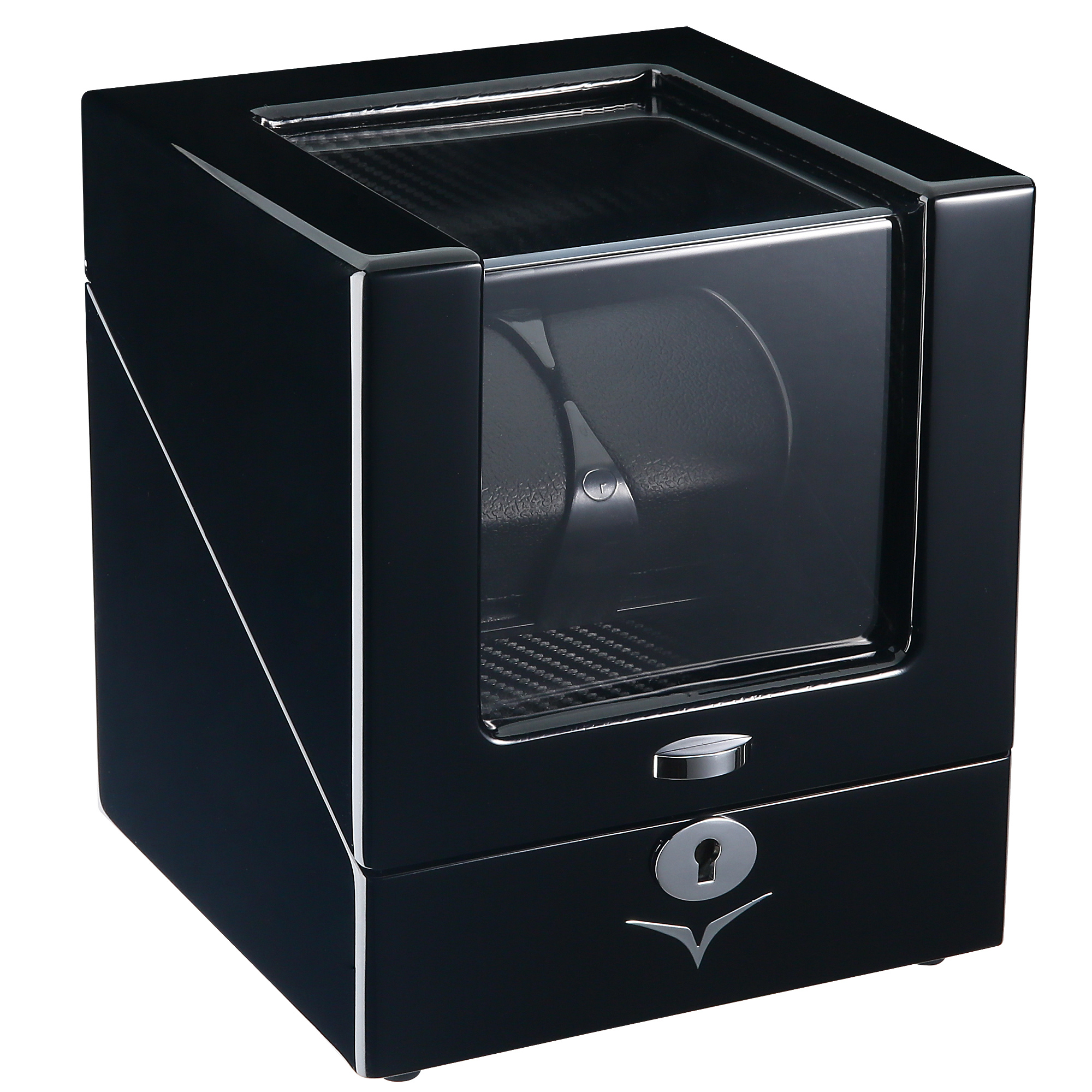 Seconds - Lindeman Black Watch Winder Box for 2 Watches (Single Rotor)
