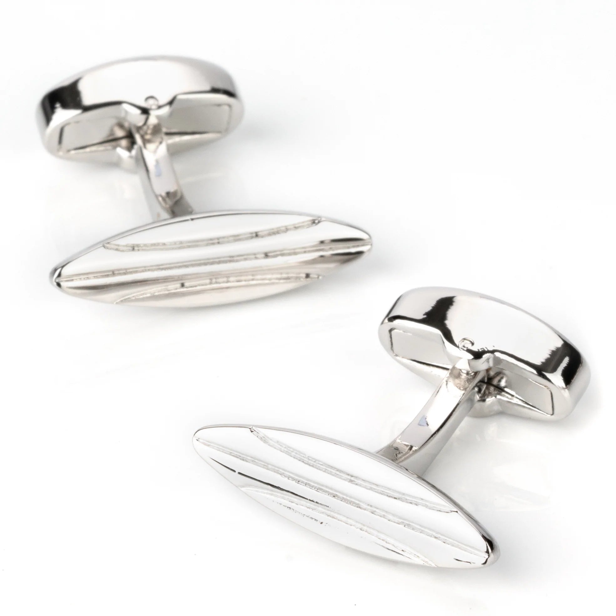Silver Surfboard Cufflinks