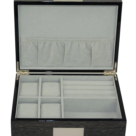 Wenge Wooden Cufflink Watch Box