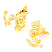 Golden Lucky Chinese Dragon Cufflinks Novelty Cufflinks Clinks Australia