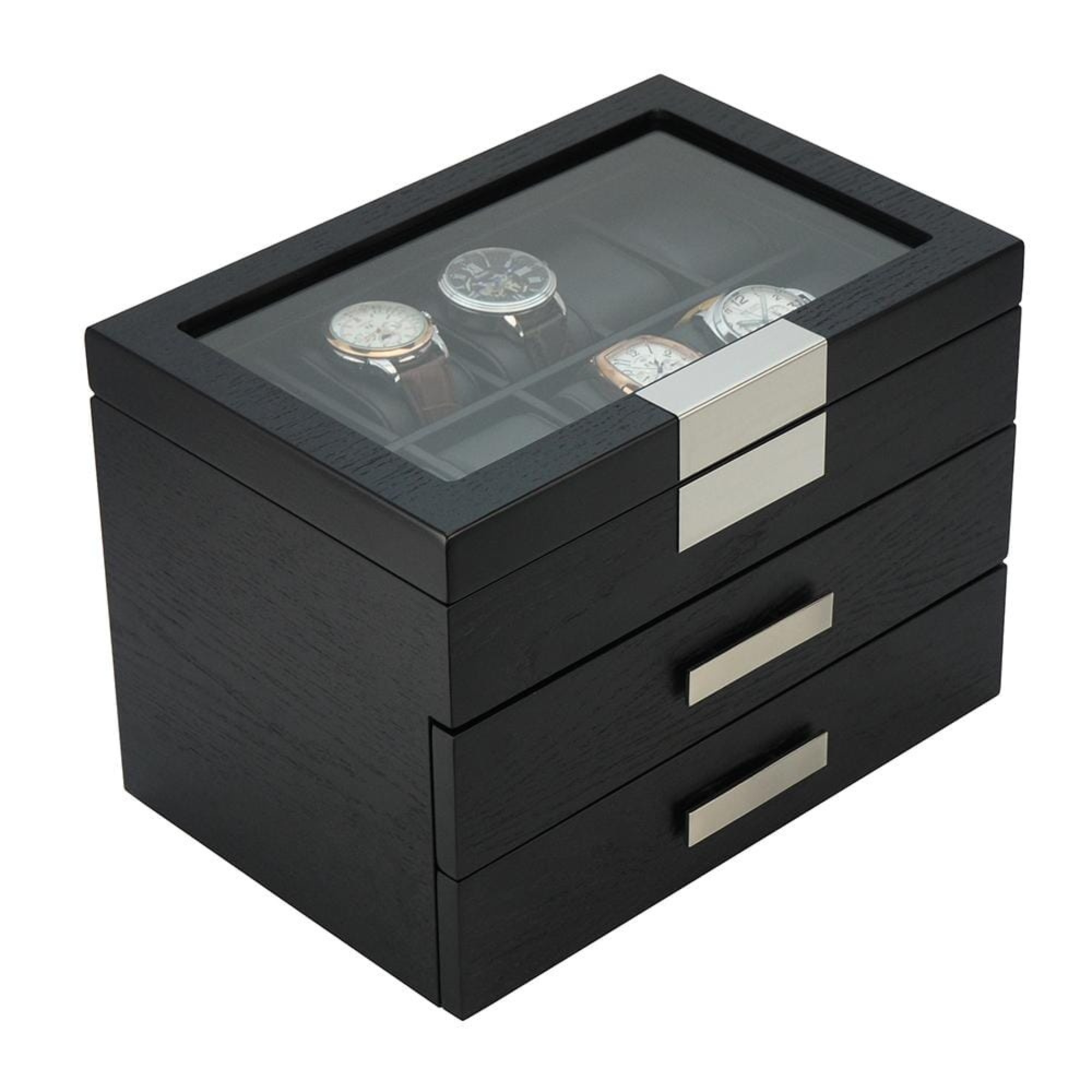 Seconds - Black Wooden Watch Box for 30 watches (A)