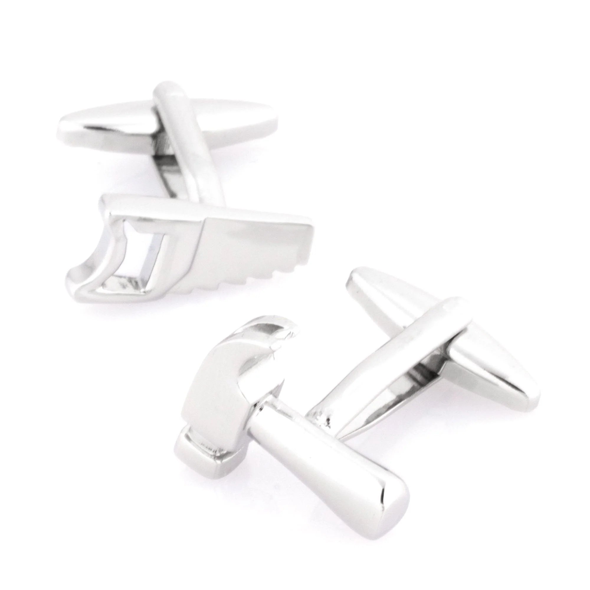 "Handyman" Silver Hammer & Saw Cufflinks