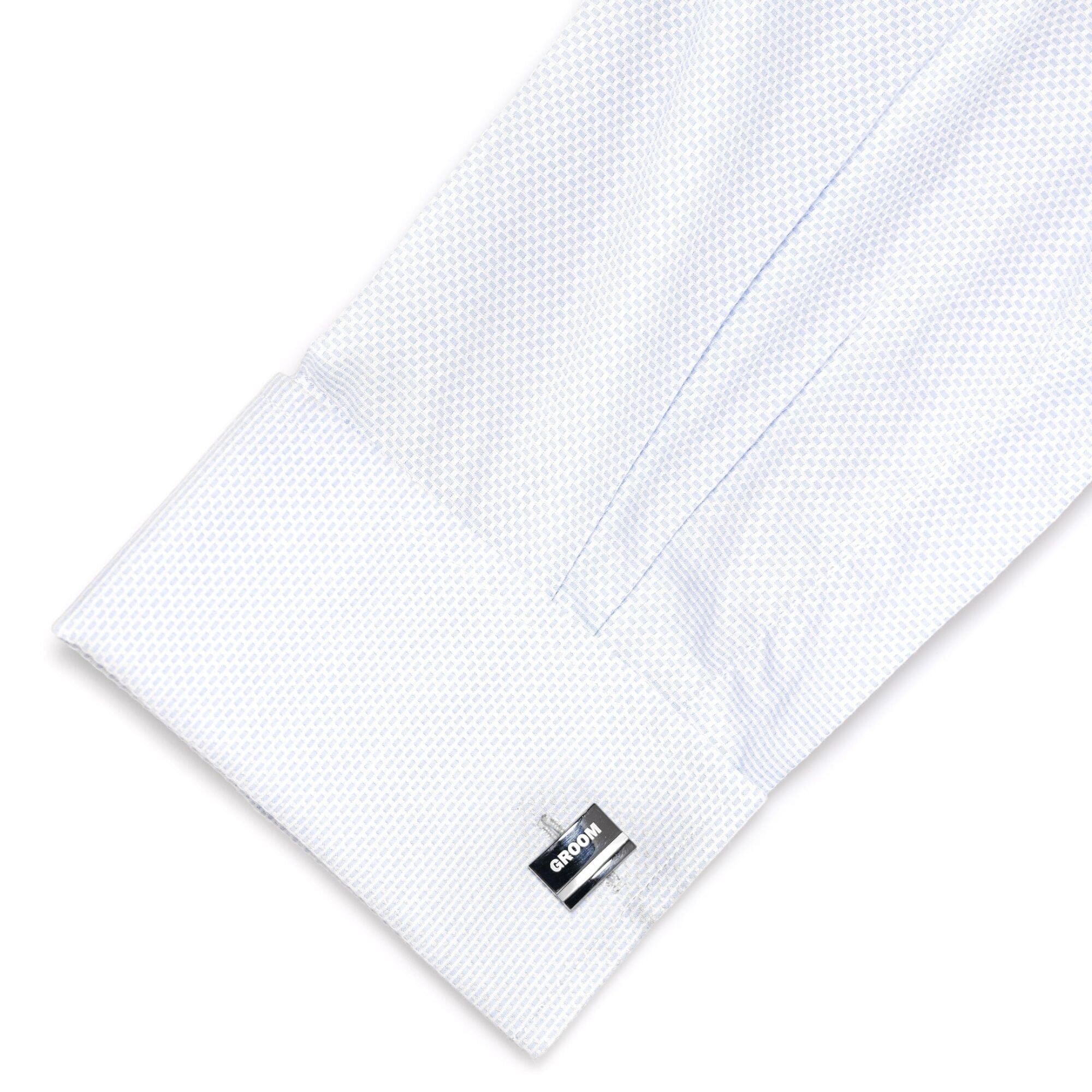 Groom Laser Etched Mother of Pearl Gunmetal Wedding Cufflinks Wedding Cufflinks Clinks Australia