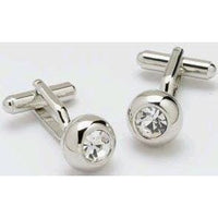 Solitaire Crystal Cufflinks with a Swarovski Crystal Classic & Modern Cufflinks Clinks Australia
