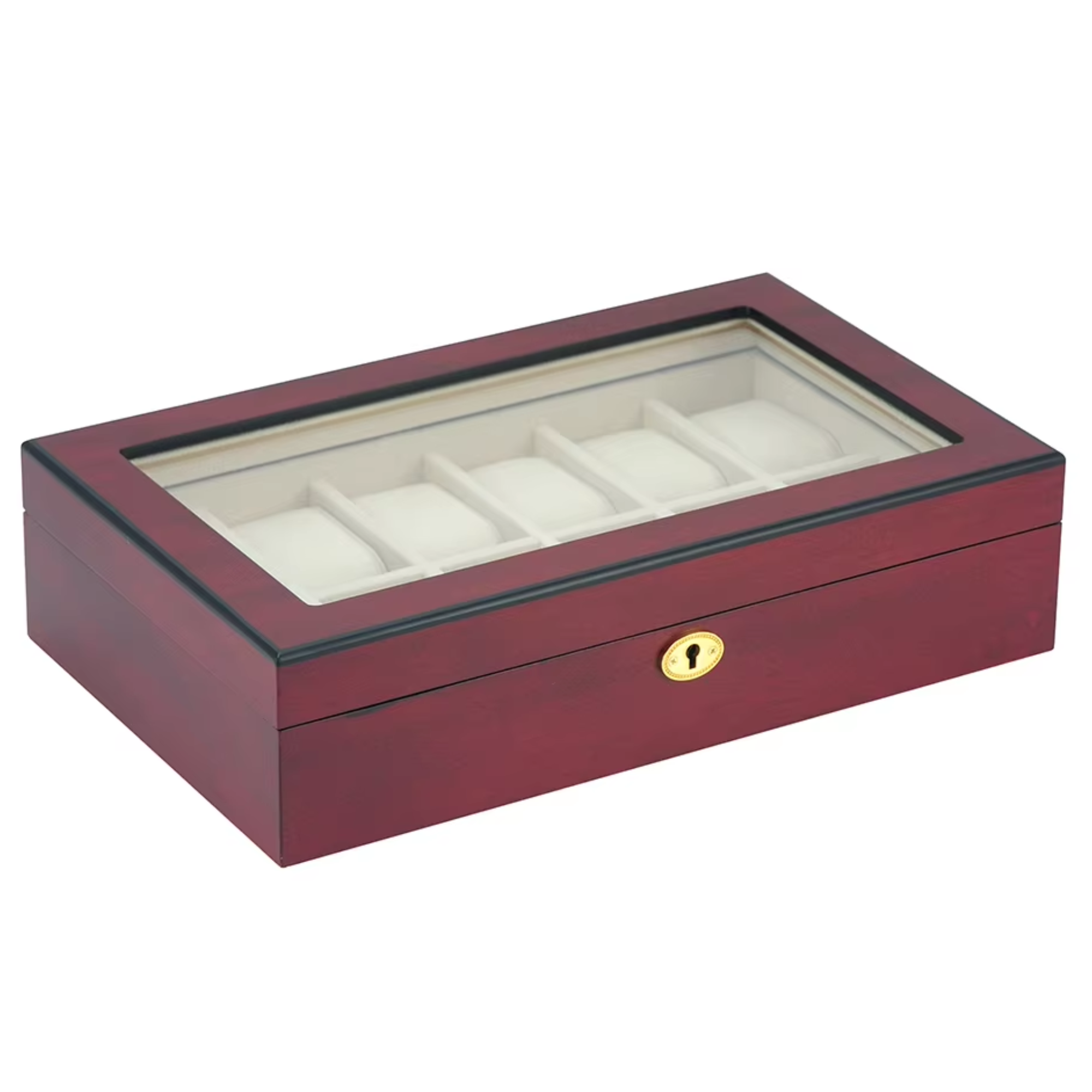 Cherry Wooden Watch Box for 12 Watches