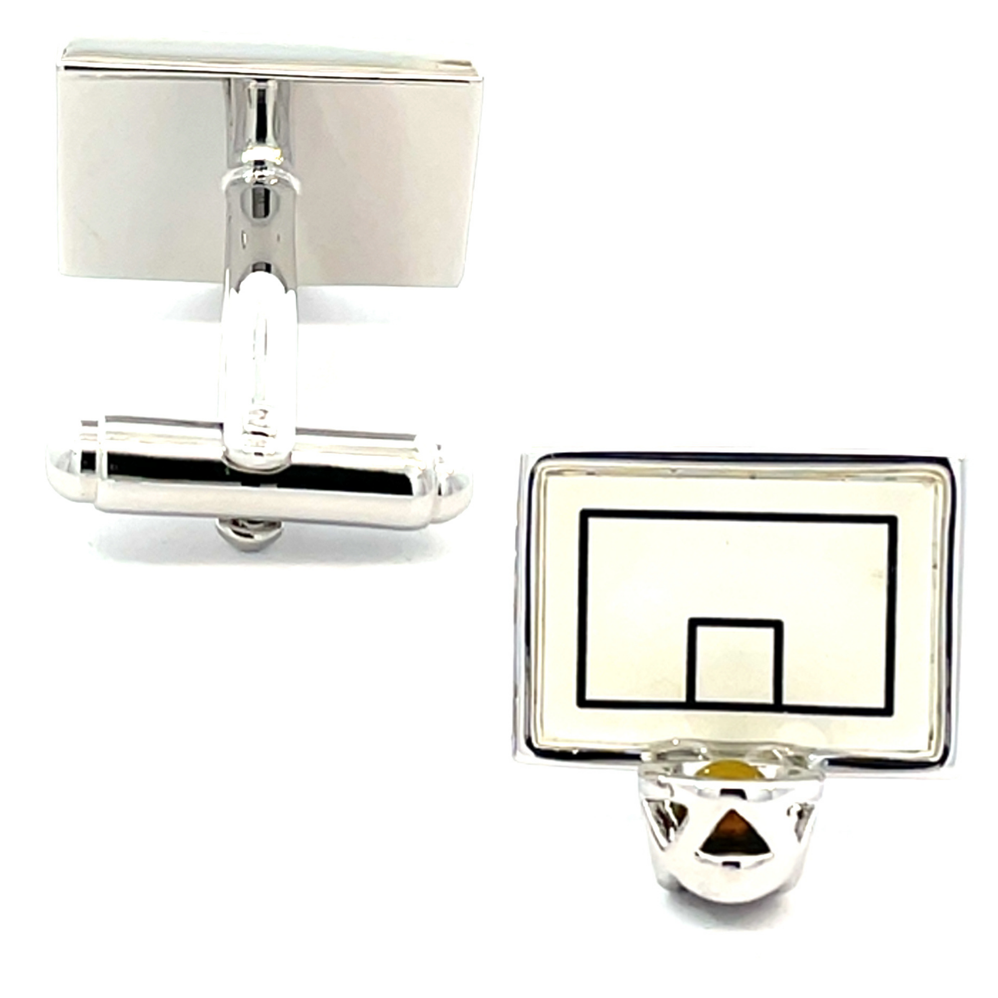 Basketball Backboard and Ring Cufflinks