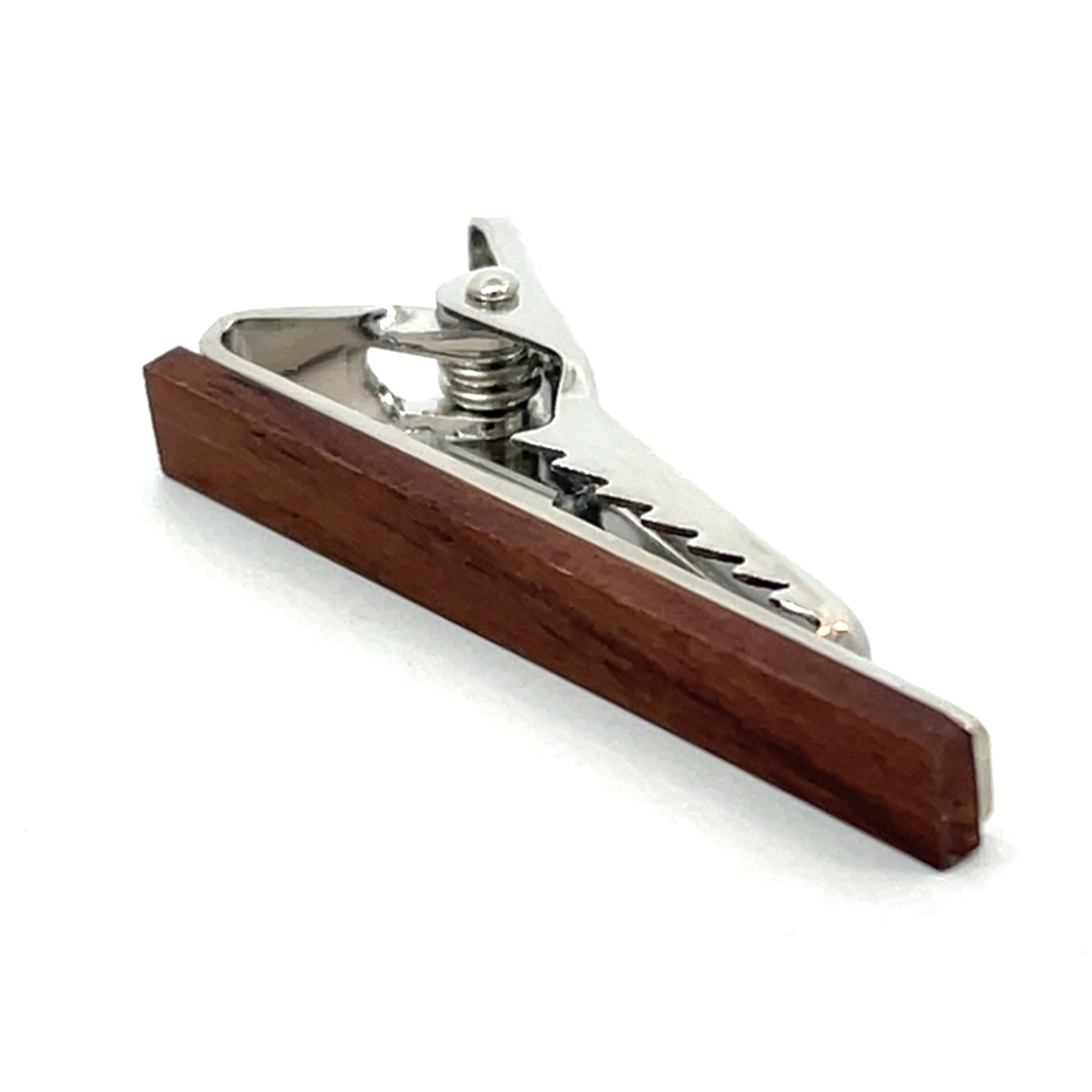 Dark Brown Wood Small Tie Clip