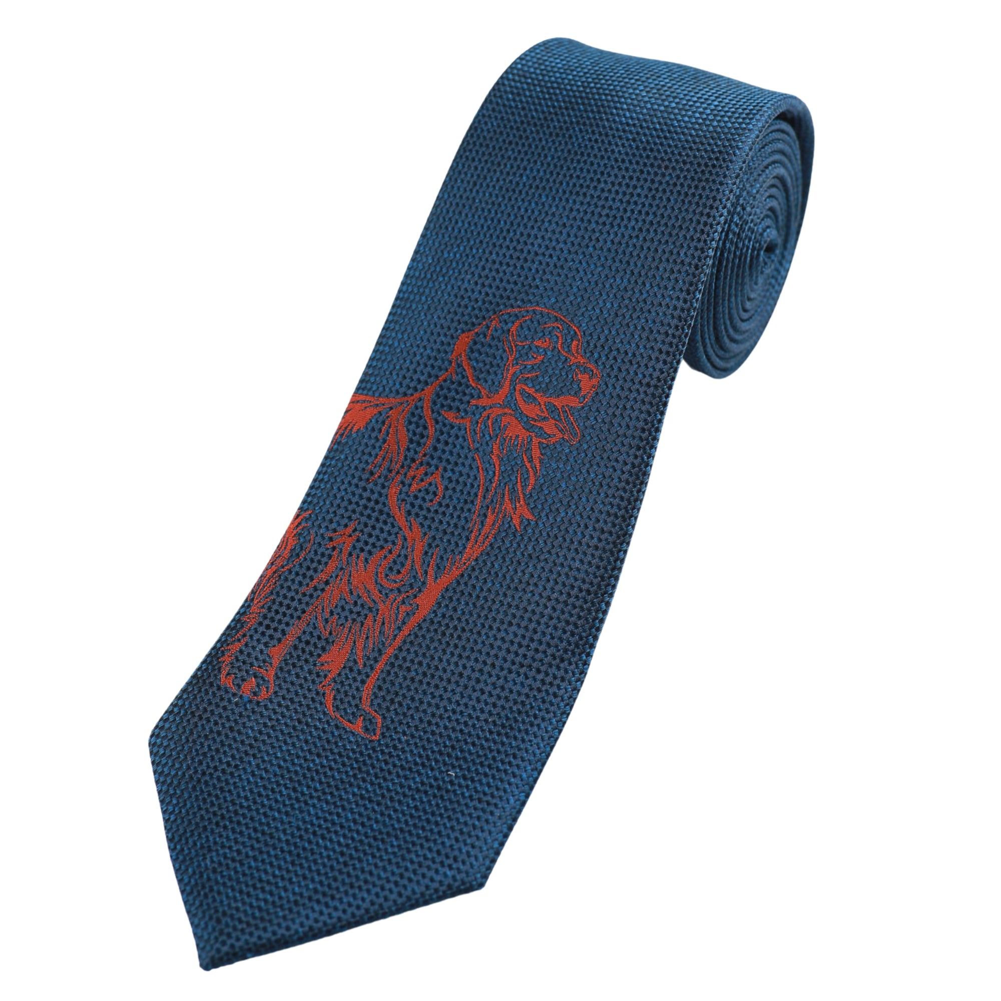 Golden Retriever Navy Tie