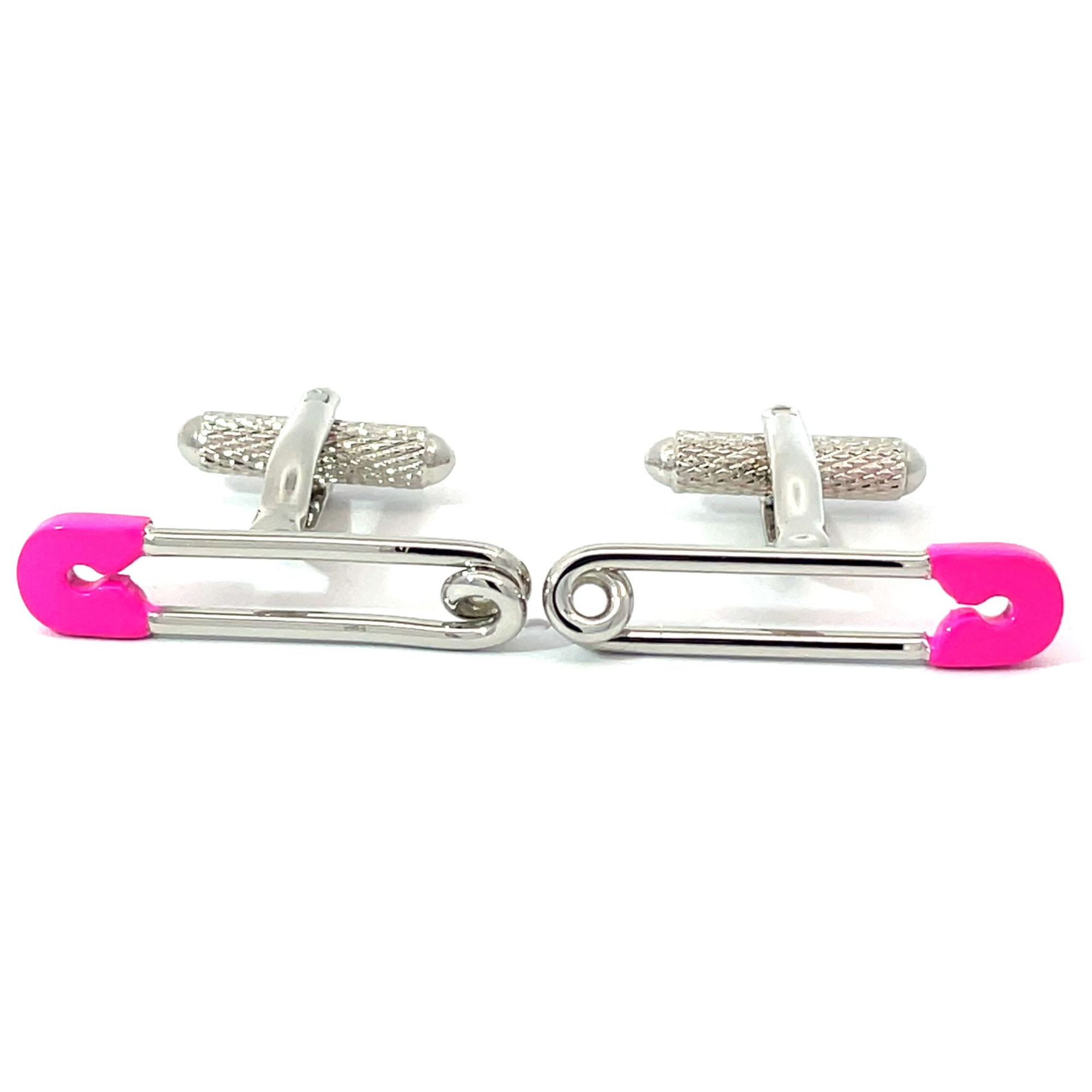 Safety Pin Pink Cufflinks