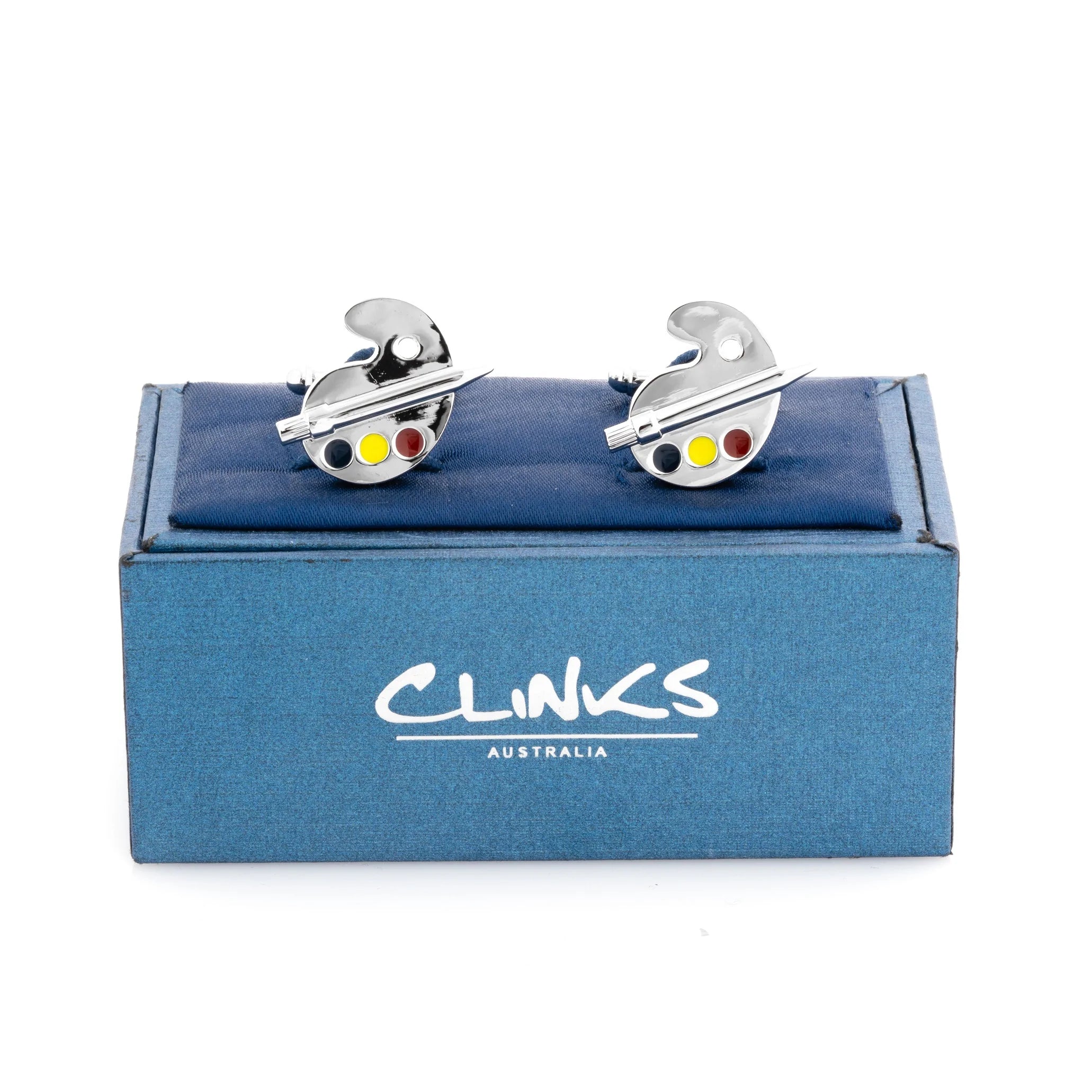 Artist Paint Palette Silver Cufflinks