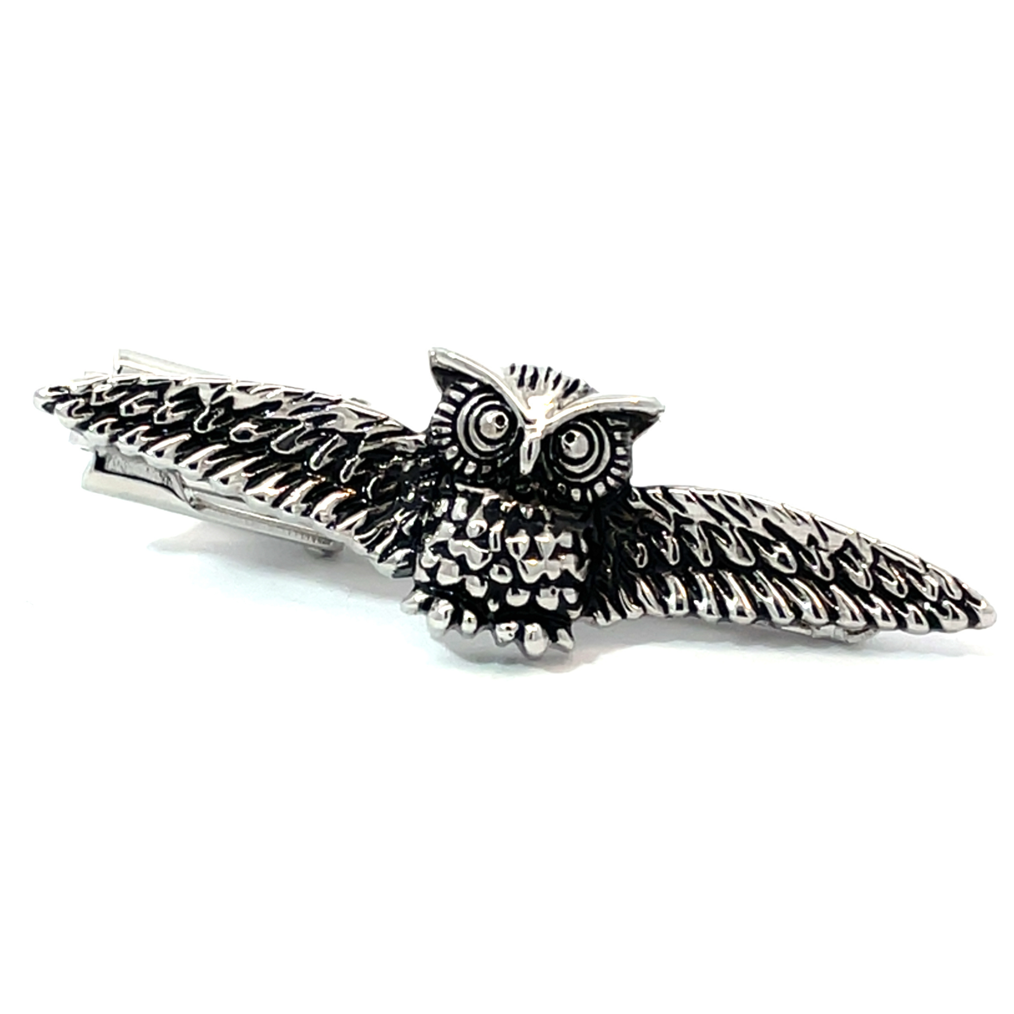 Owl with Spread Wings Tie Clip
