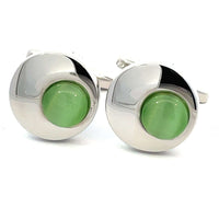 Offcentre Green Cufflinks