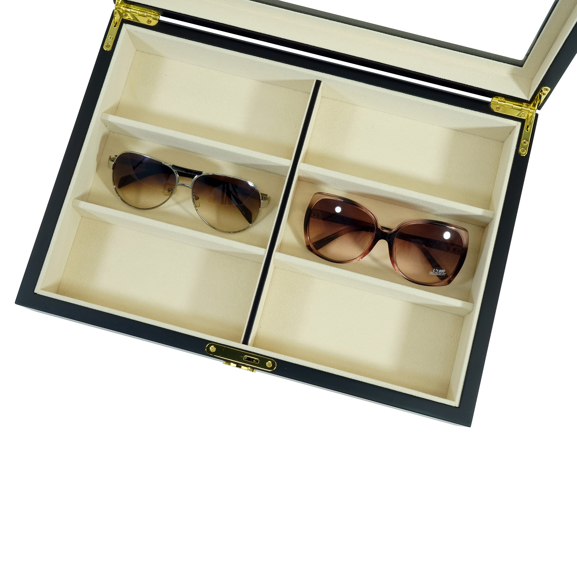 6 Pairs Cherry Wooden Sunglass Box