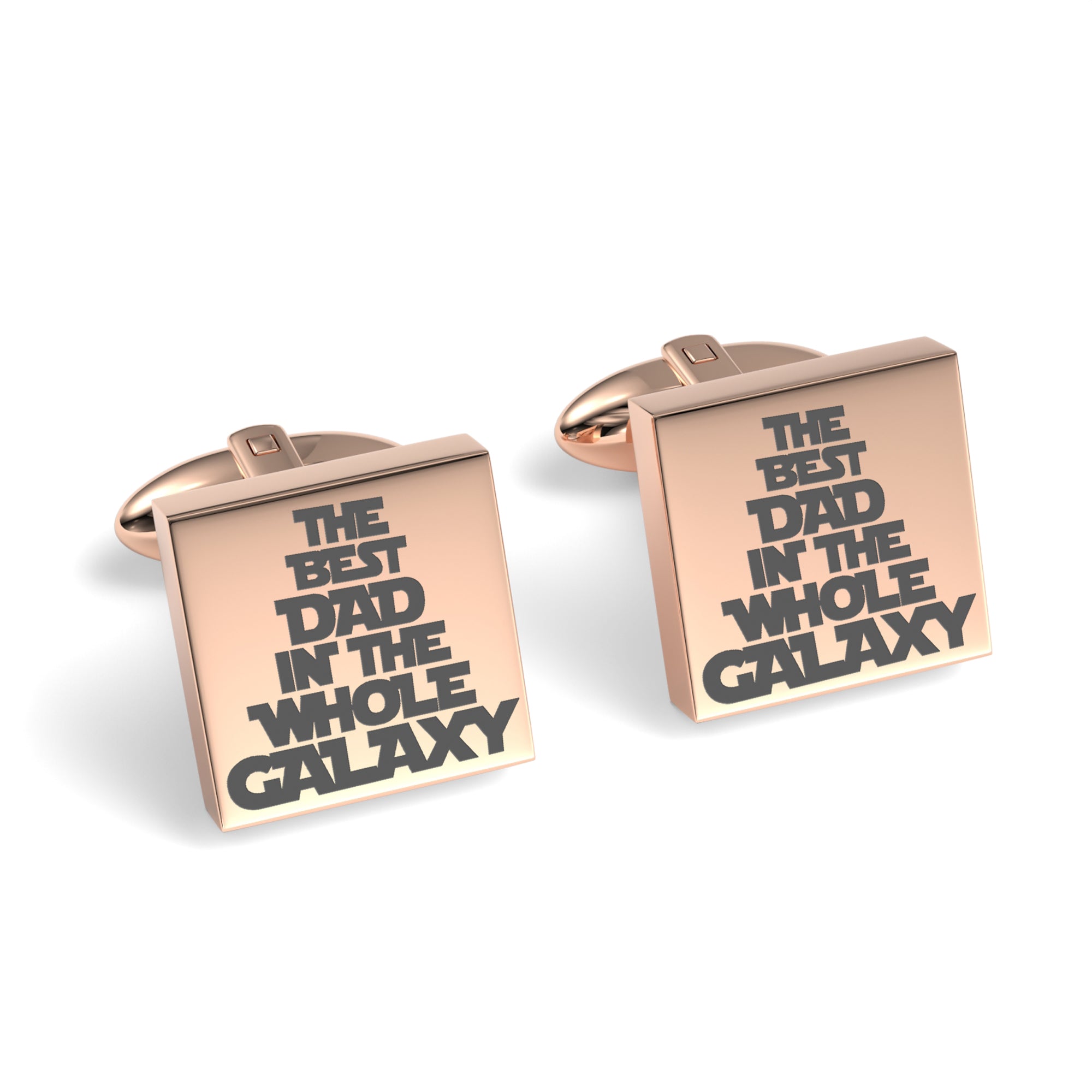 Best Dad in the Galaxy Engraved Cufflinks