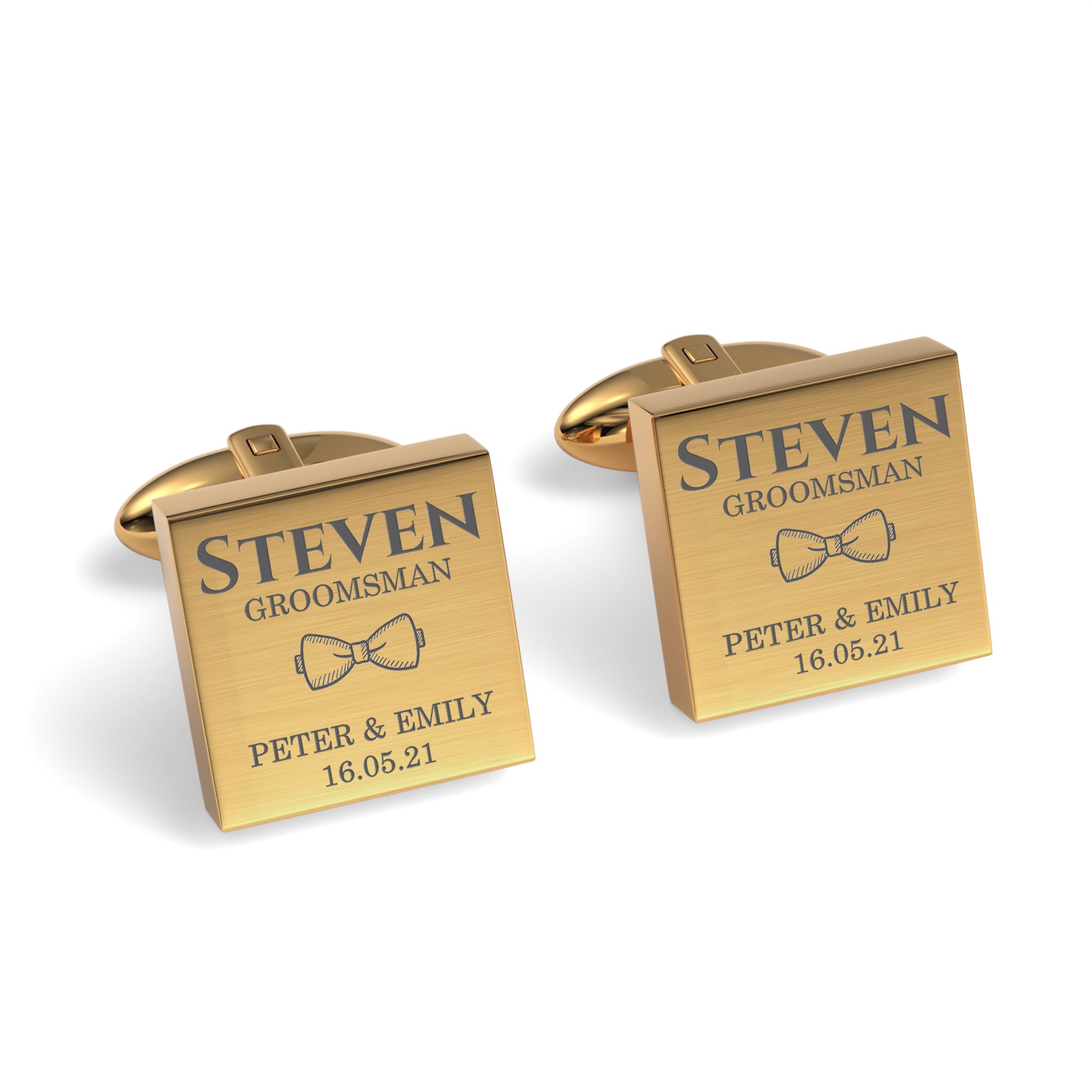 The Jones Engraved Wedding Cufflinks