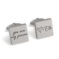You Are My Person Engraved Cufflinks