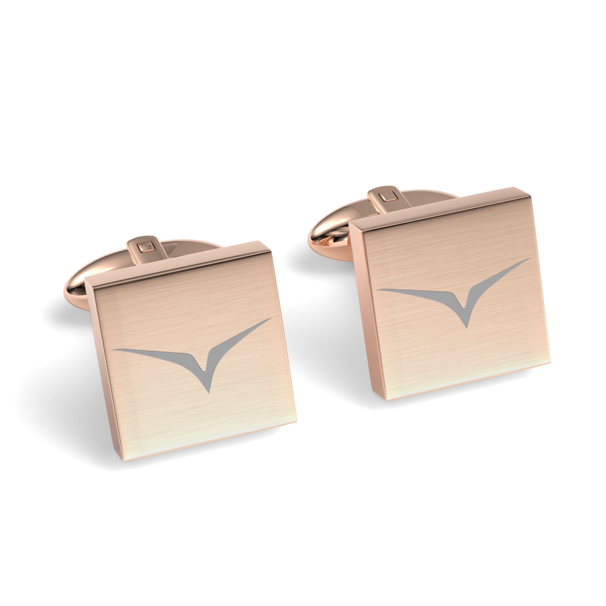 Your Logo Here Engraved Square Cufflinks