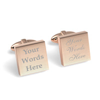 Engraved Words Custom Cufflinks