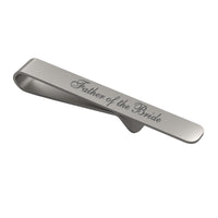 Wedding Role Father of the Bride Engraved Tie Bar