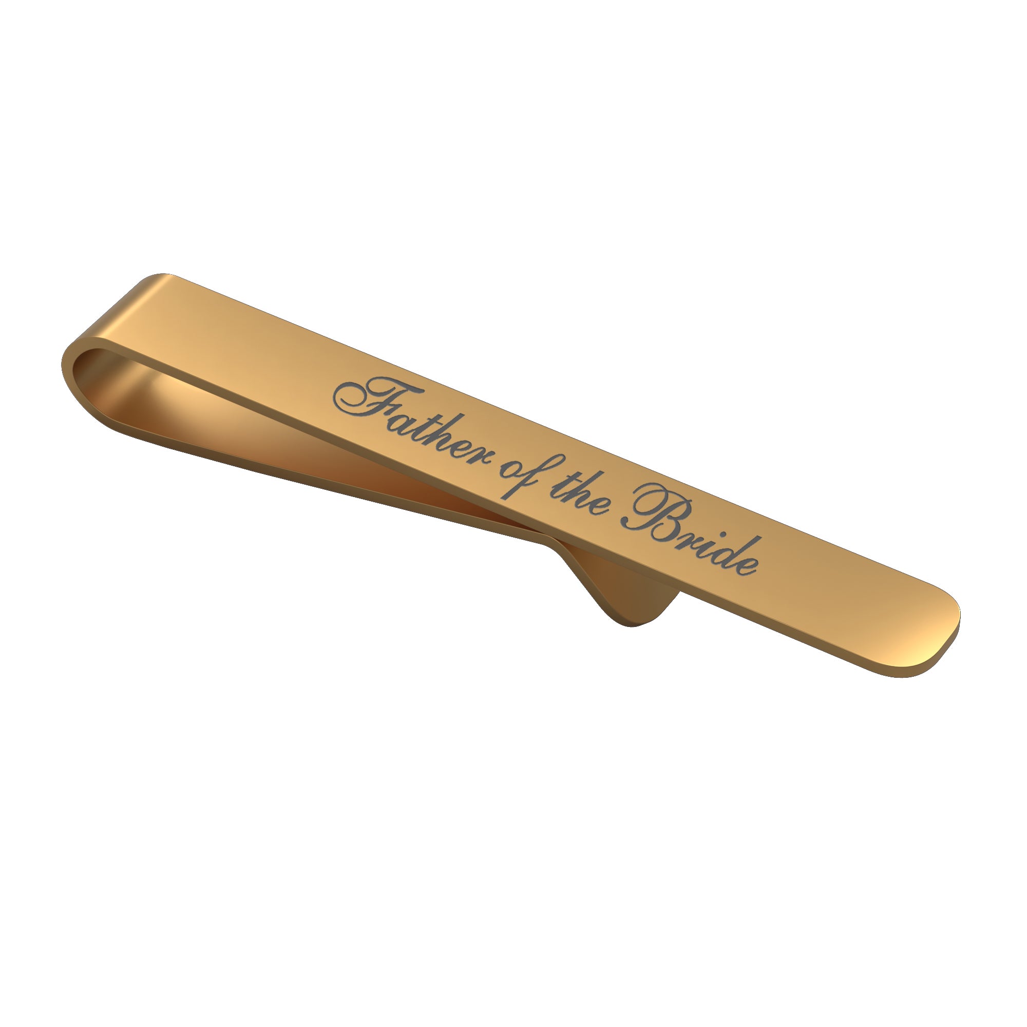 Wedding Role Father of the Bride Engraved Tie Bar