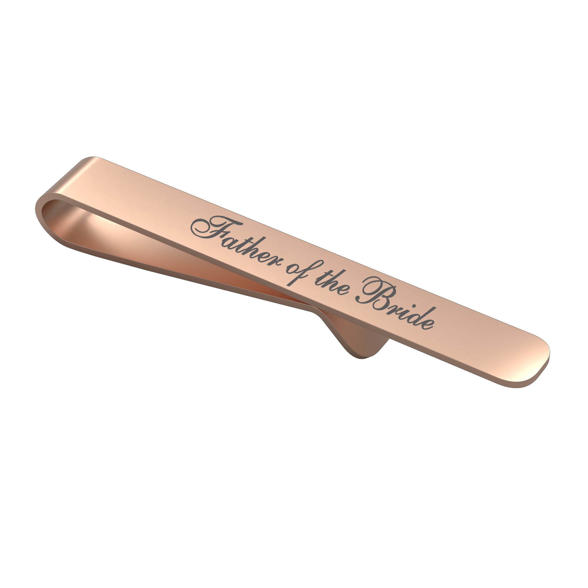 Wedding Role Father of the Bride Engraved Tie Bar