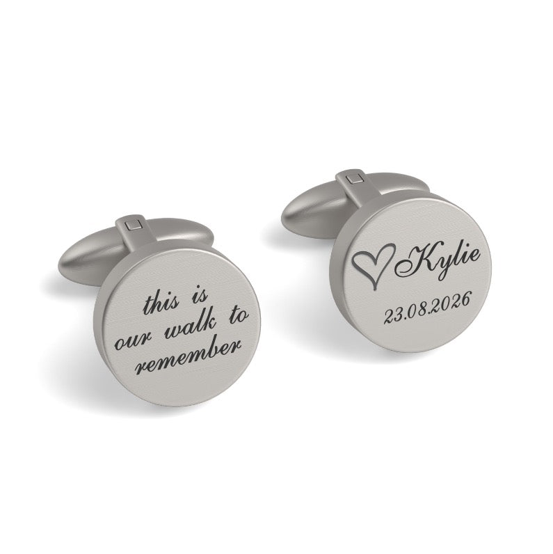 Our Walk to Remember Engraved Cufflinks