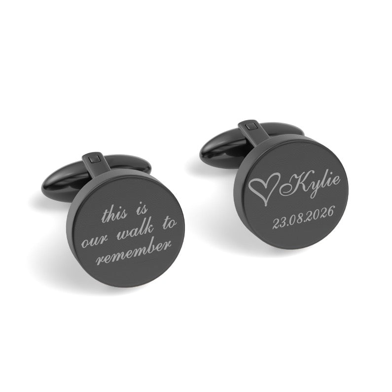 Our Walk to Remember Engraved Cufflinks