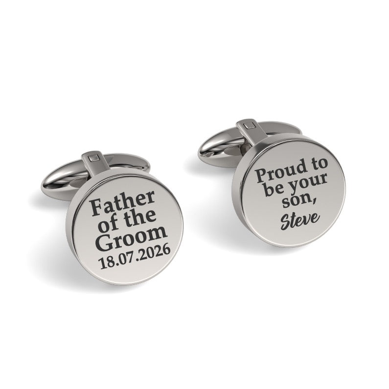 Proud to Be Your Son Engraved Cufflinks