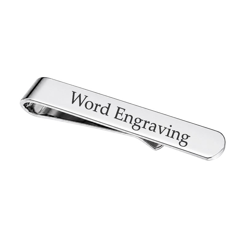 Custom Word Engraved Tie Bar