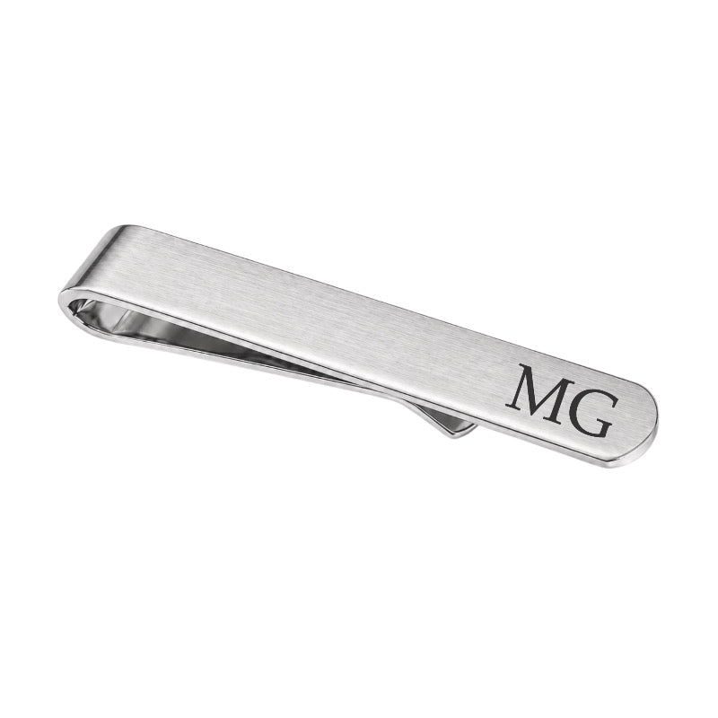 Initials Engraved Tie Bar