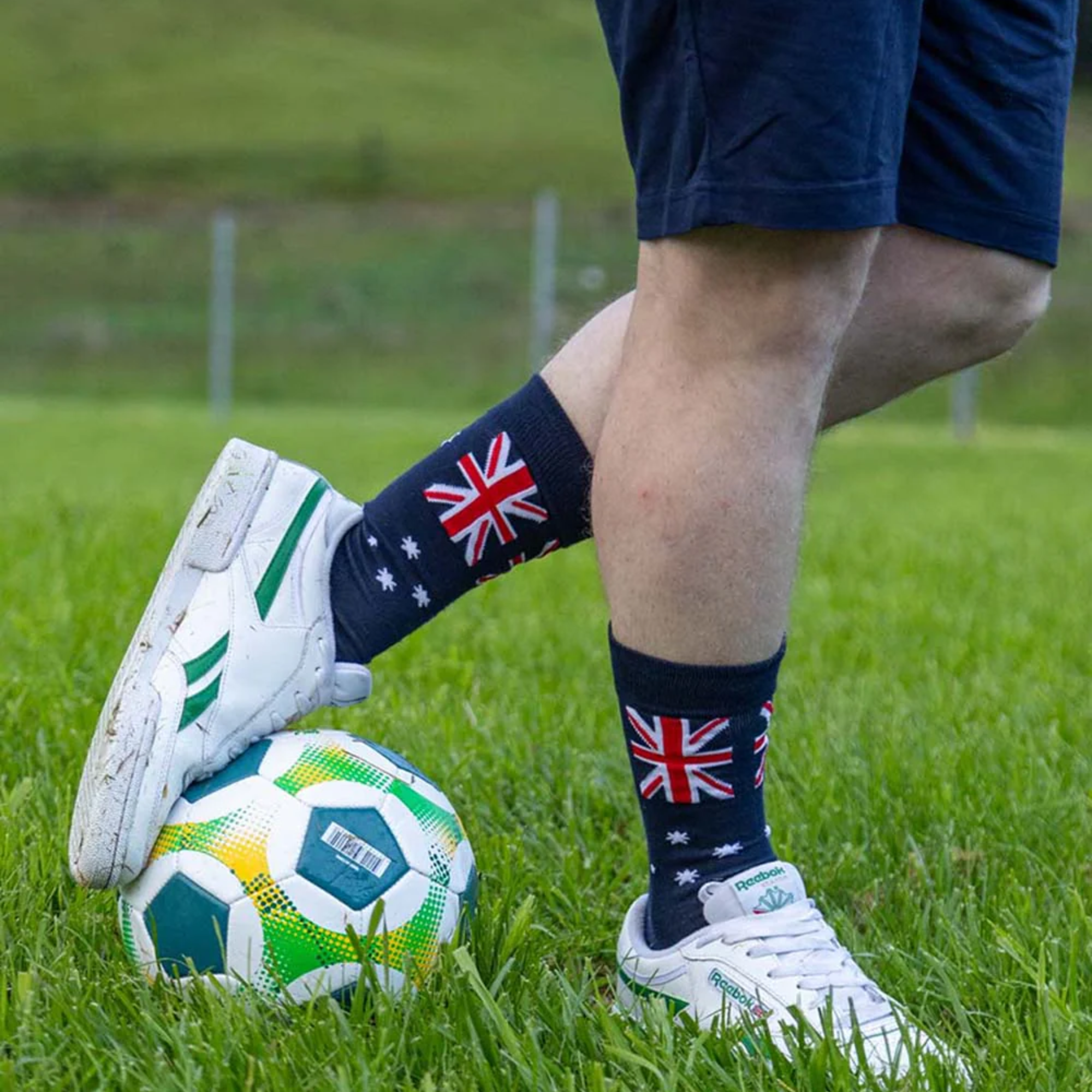 Mens Go Aussie Flag Bamboo Sock