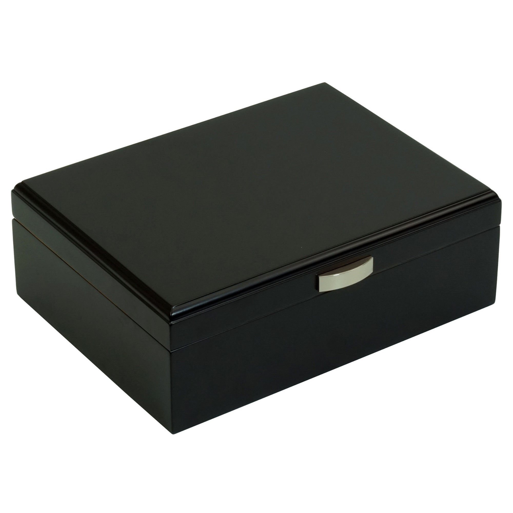 20 CT Black Wooden Cigar Humidor and Ashtray Set