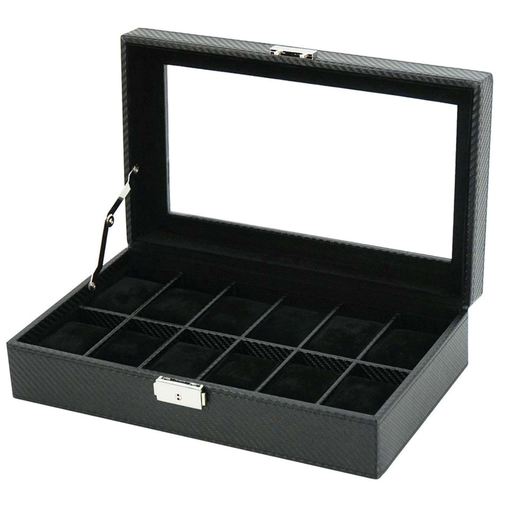 Leather Watch Box for 12 watches storage Watch Boxes Clinks
