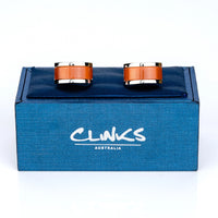 Sunset Orange Cateye Cufflinks