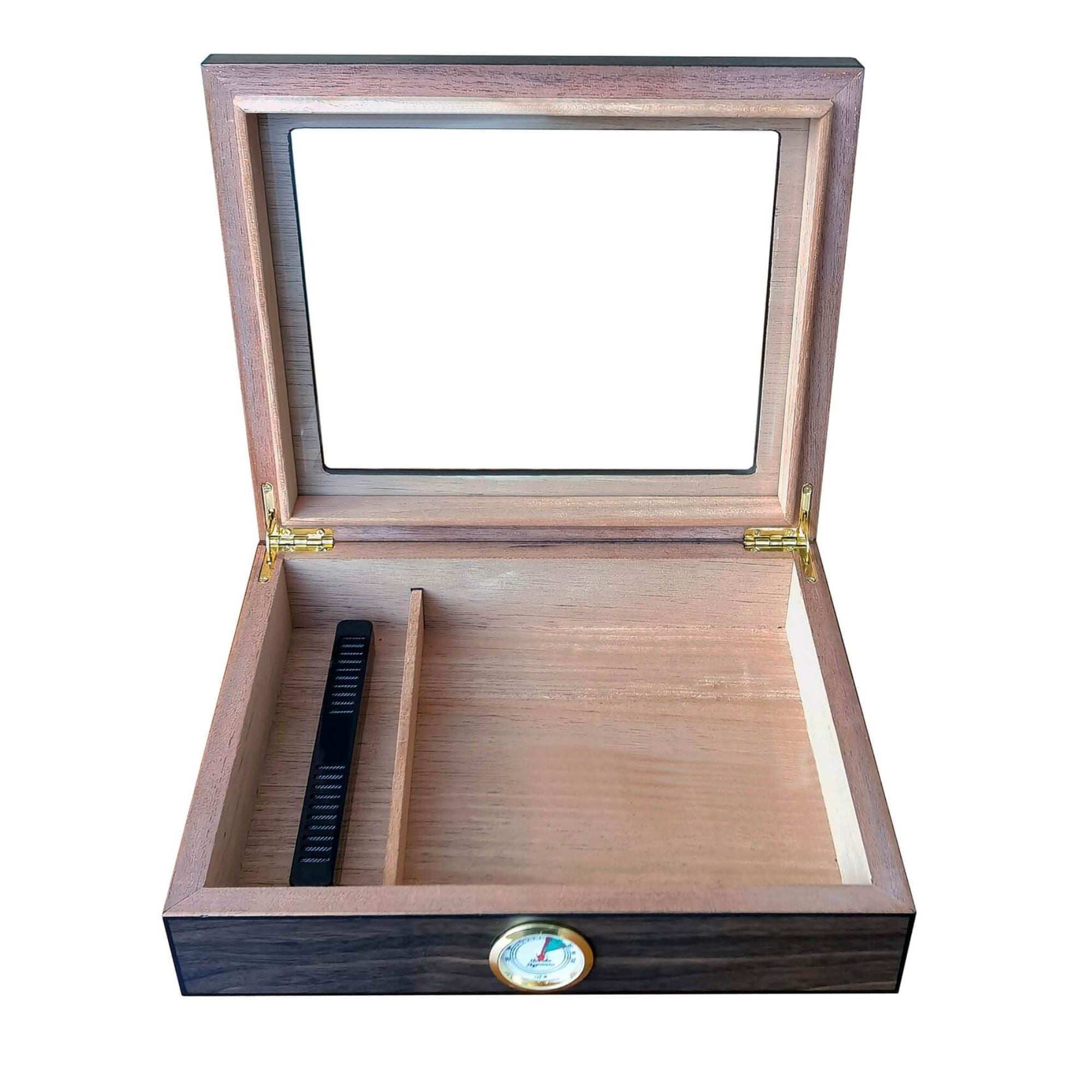 20 CT Walnut Cigar Humidor Box for Cigars Cigar Boxes Clinks