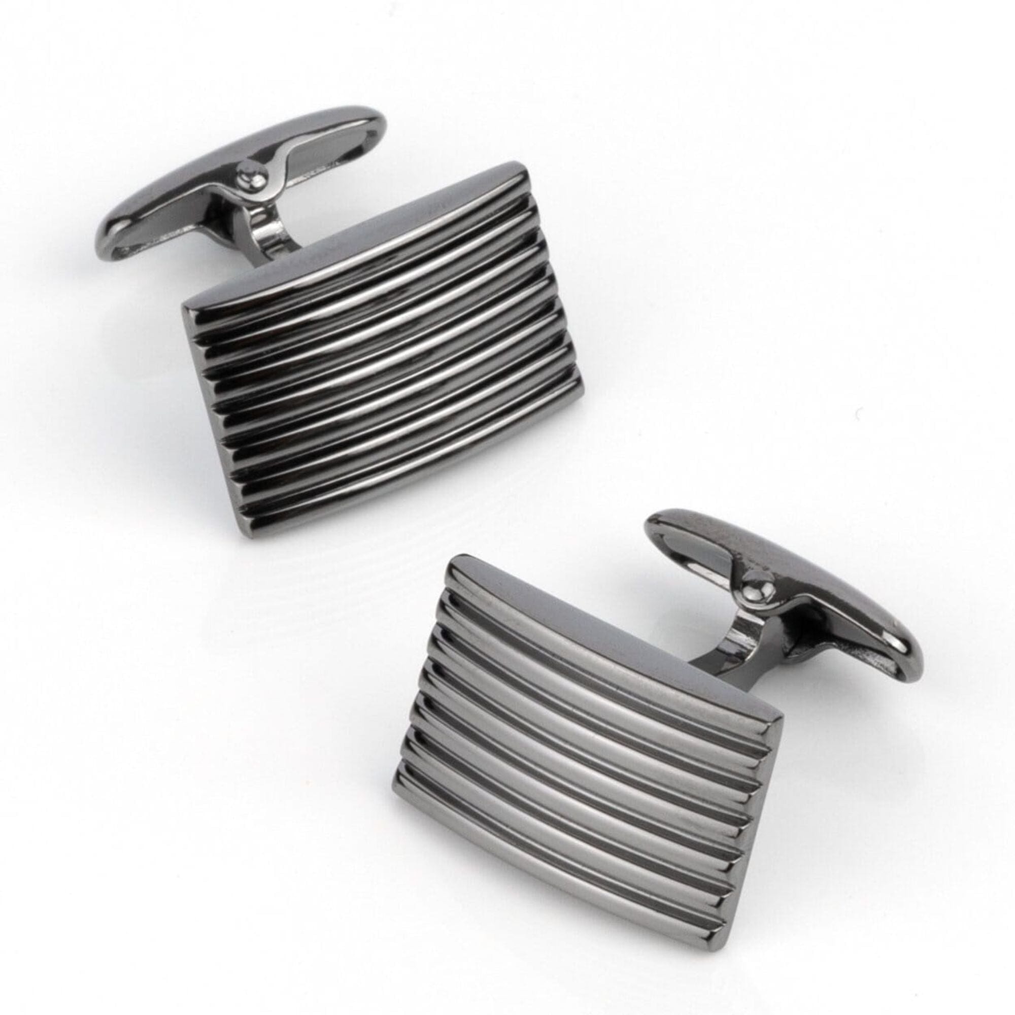 Gunmetal Lines Cufflinks Classic & Modern Cufflinks Clinks Australia Gunmetal Lines Cufflinks
