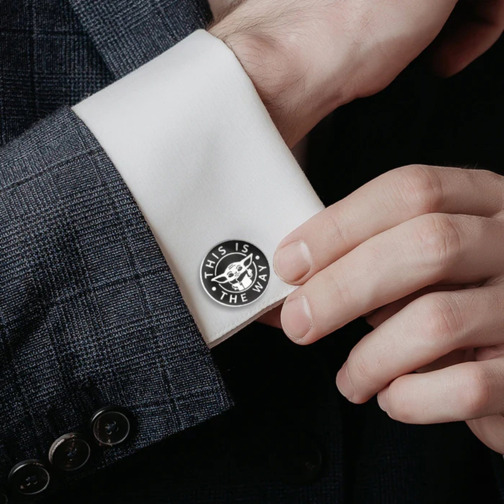 Grogu "This Is The Way" Cufflinks Novelty Cufflinks Star Wars