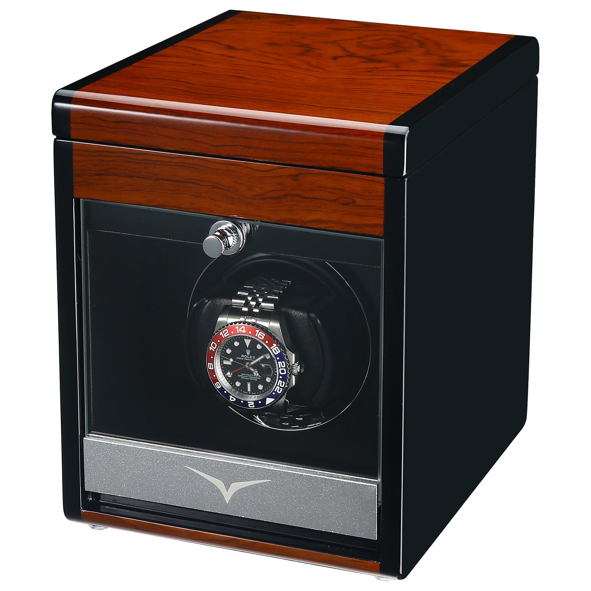 Vansolo Watch Winder for 1 Brown Watch Winder Boxes Clinks