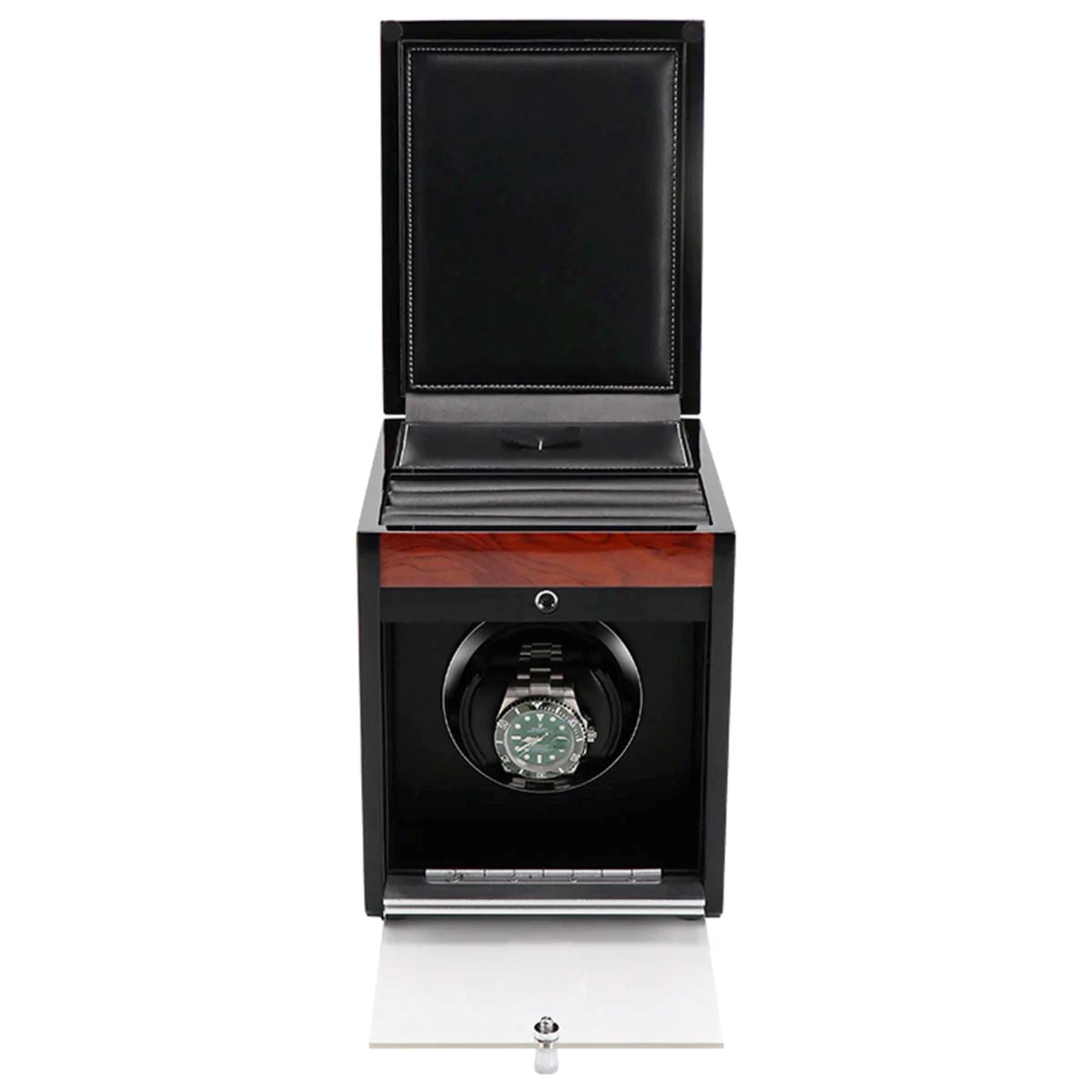 Vansolo Watch Winder for 1 Brown Watch Winder Boxes Clinks