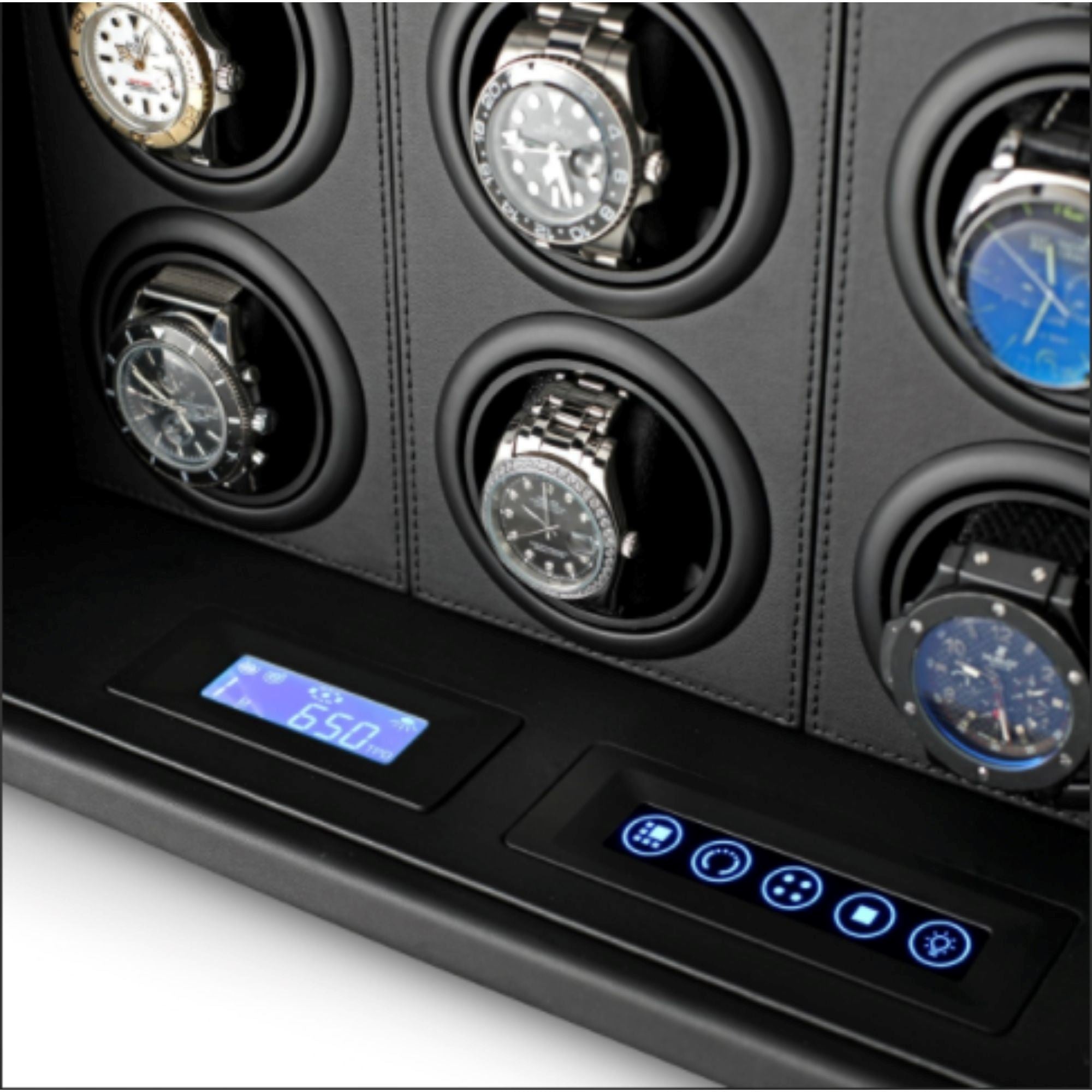Vanguard Steel Watch Winder Security Safe with Digital Lock and Alarm Watch Winder Boxes Clinks