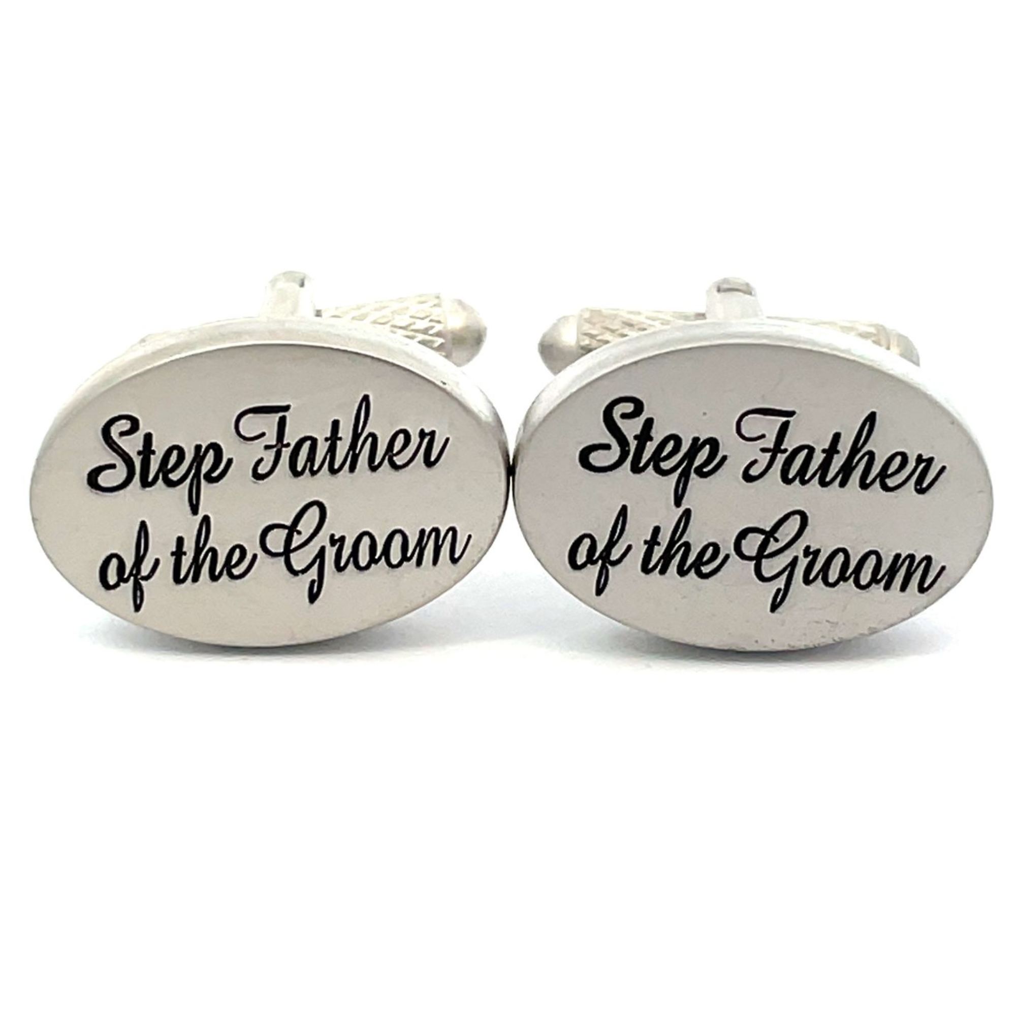 Step Father of the Groom Script Wedding Cufflinks
