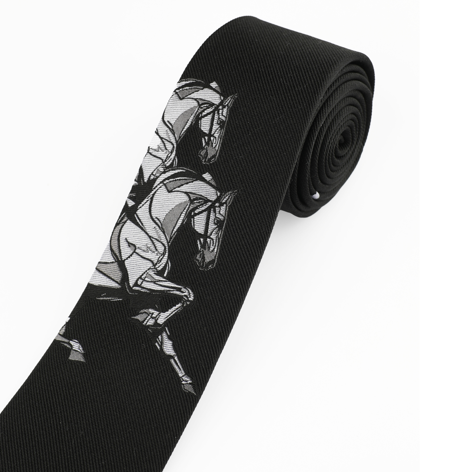 Galloping Horses Tie Black