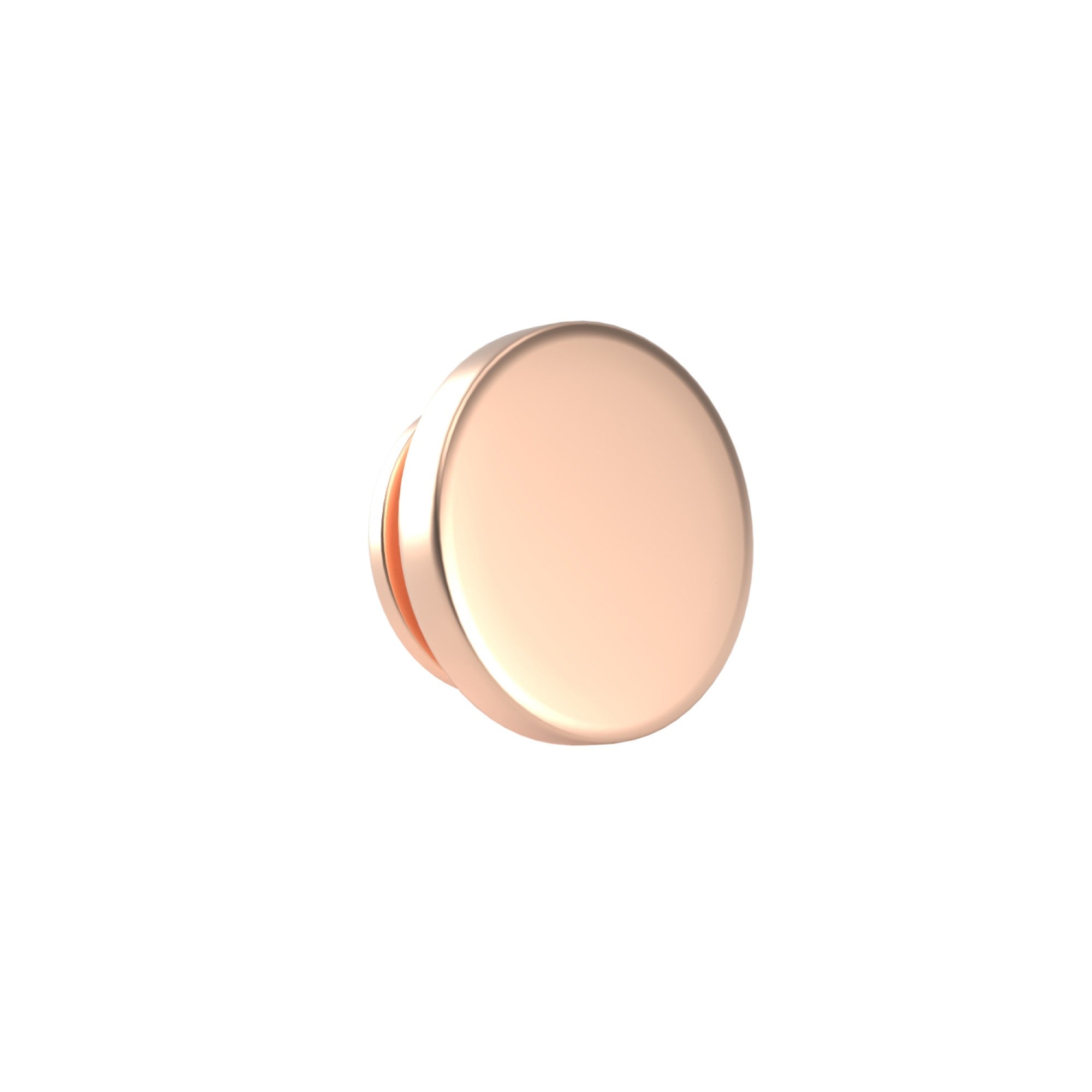 Round Brushed Rose Gold Engravable Lapel Pin
