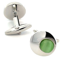 Offcentre Green Cufflinks