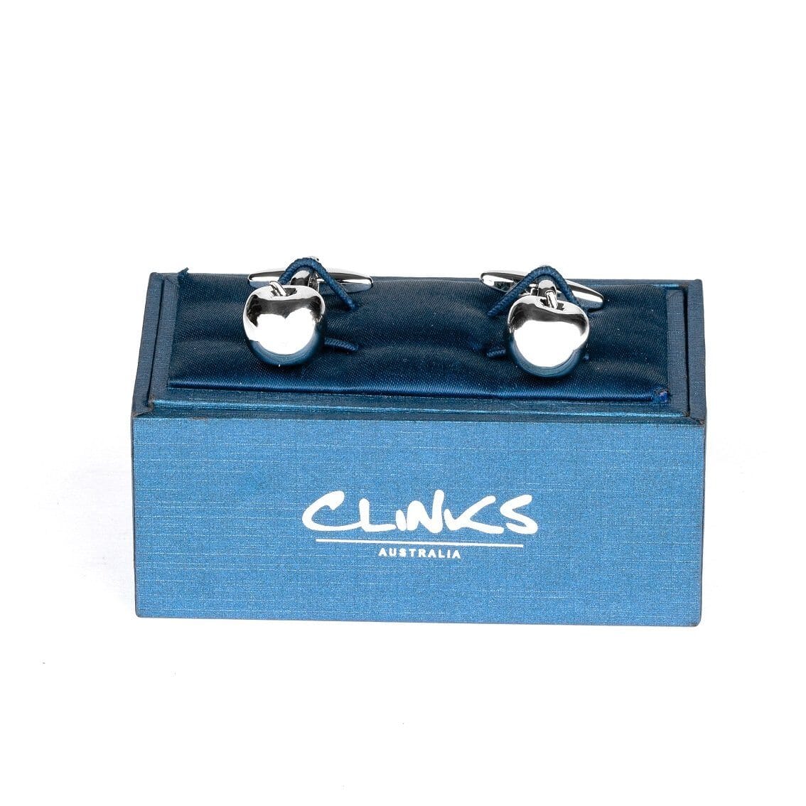 Silver Apple Cufflinks Novelty Cufflinks Clinks Australia