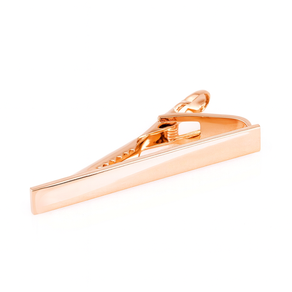 Shiny Rose Gold Tie Clip 50mm