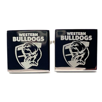 Silver Western Bulldogs AFL Cufflinks